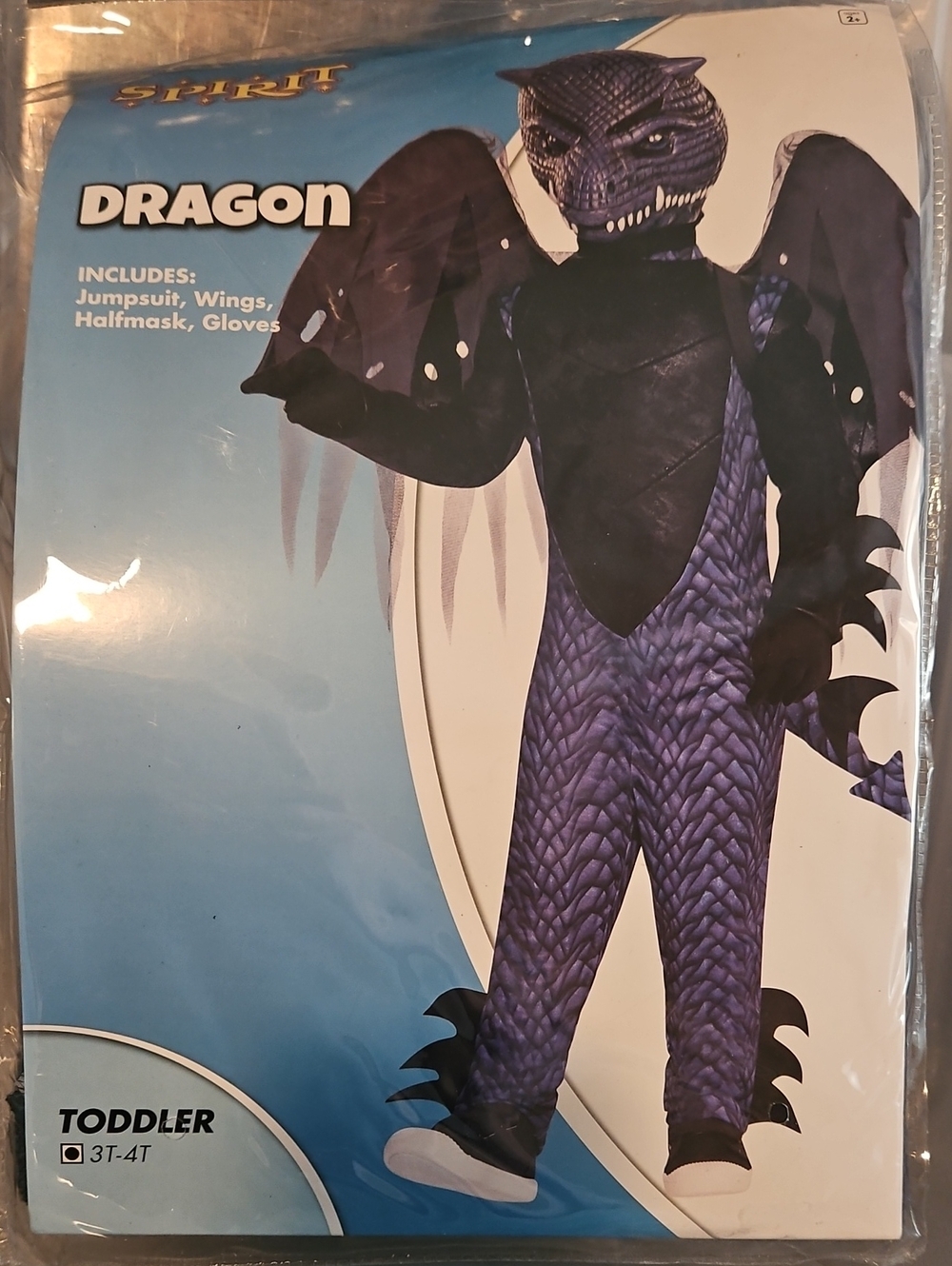 Spirit Purple Dragon Toddler Costume with Wings & Mask